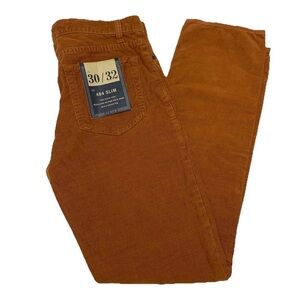 J.Crew Corduroy Pants 484 Slim Brown Rust Cotton Casual Mens Size 30